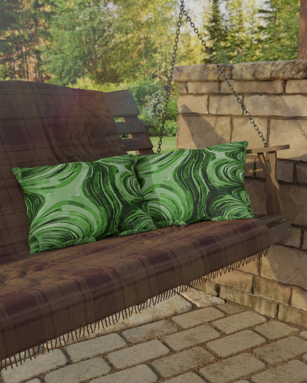 Uzi Spiral Mint Pastel 20" x 14" Outdoor Pillow