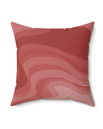 Power Red Wavey 18" x 18" Faux Suede Square Pillow