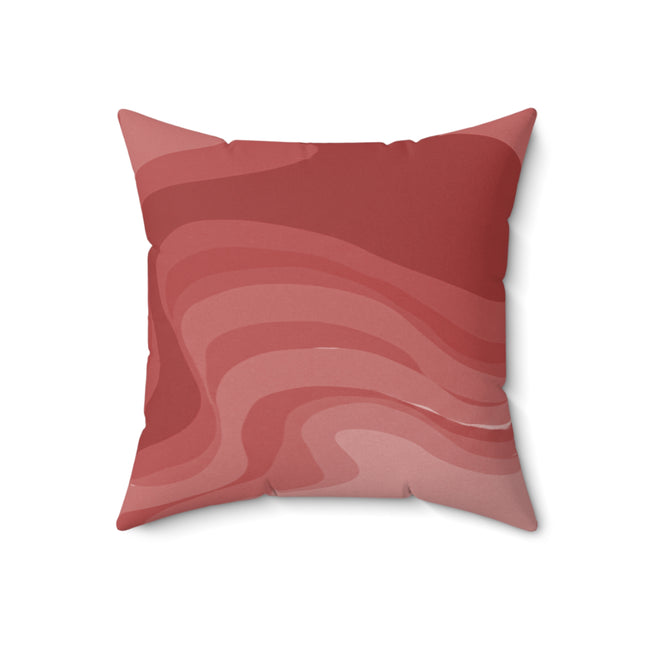 Power Red Wavey 18" x 18" Faux Suede Square Pillow