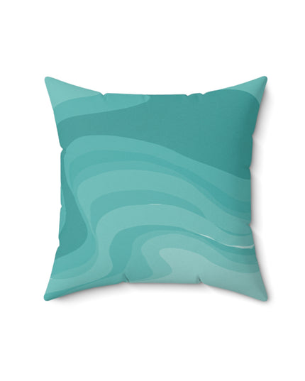 Tif Green Wavey 16" x 16" Faux Suede Square Pillow