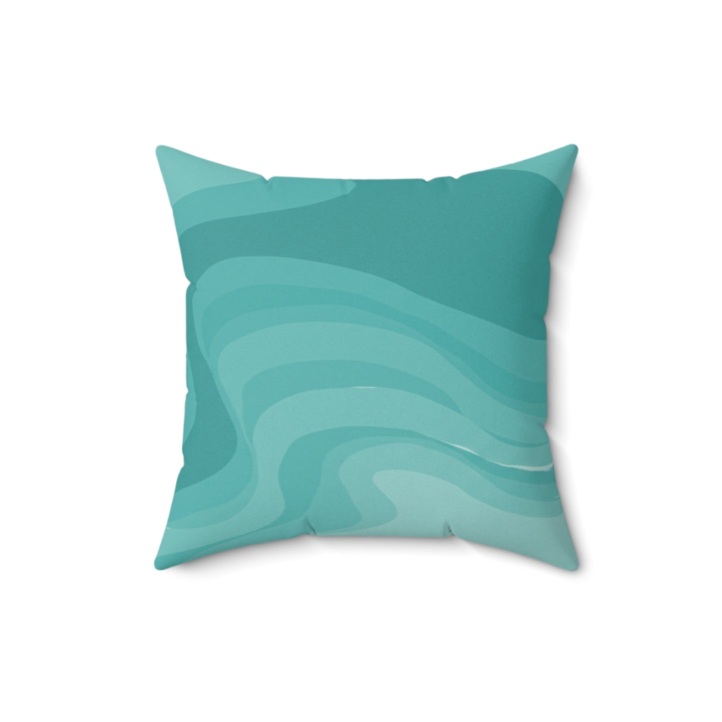 Tif Green Wavey 16" x 16" Faux Suede Square Pillow