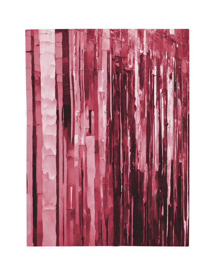 Striped Ruby Velveteen Plush Blanket, 30" x 40"