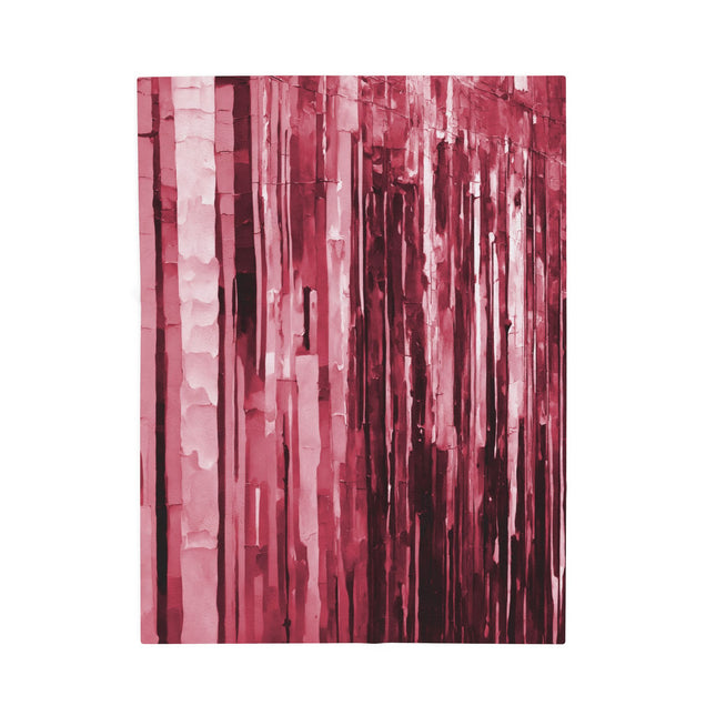 Striped Ruby Velveteen Plush Blanket, 30" x 40"