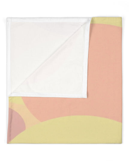 Pastel Hot Peach Patches Baby Swaddle 30″×40″ Blanket