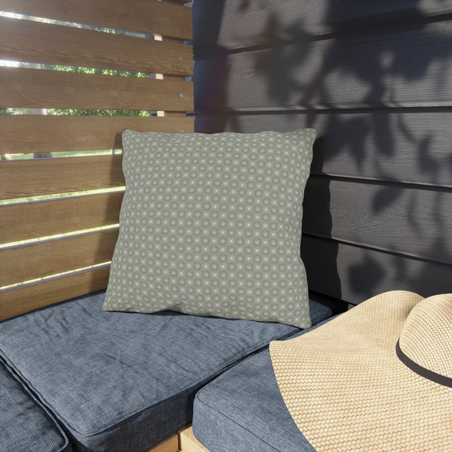Olive Star-crossed Bodies 16" x 16" Outdoor Pillow