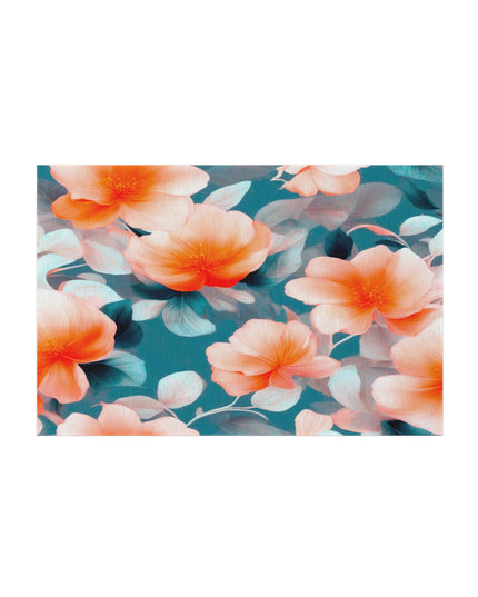 Orange Blossom Floral Bunch Outdoor Rug, 48" x 72"