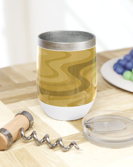 Brown Wavey 12 oz Chill Wine Tumbler