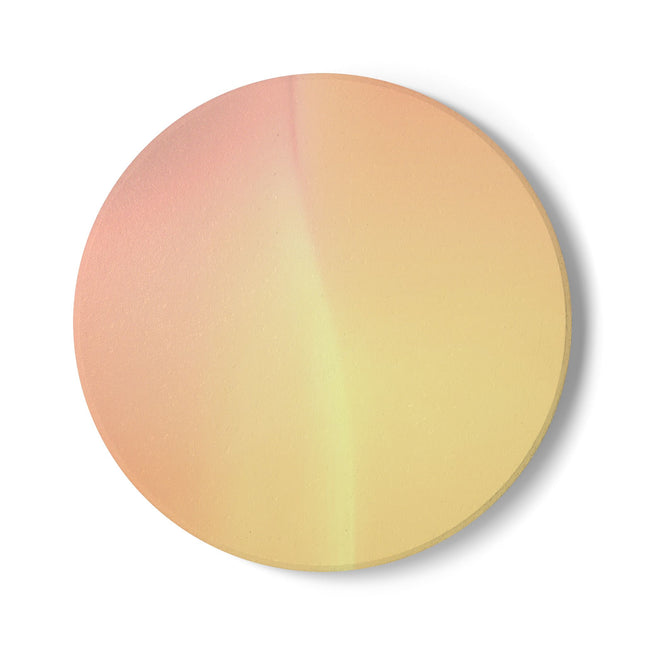 Hot Peach Fade 4" x 4" Round Ceramic Coaster
