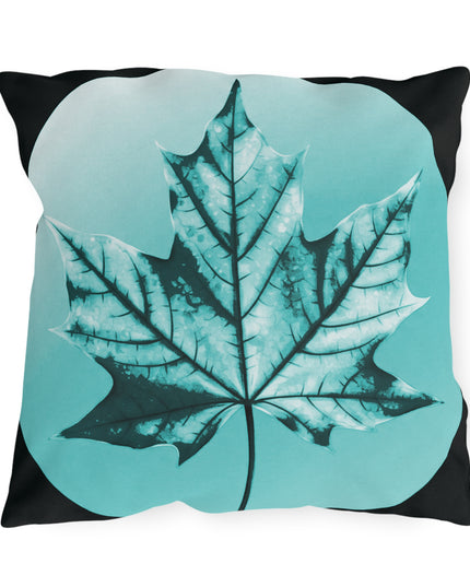 Tif Green Maple Leaf 18" x 18" Outdoor Pillow