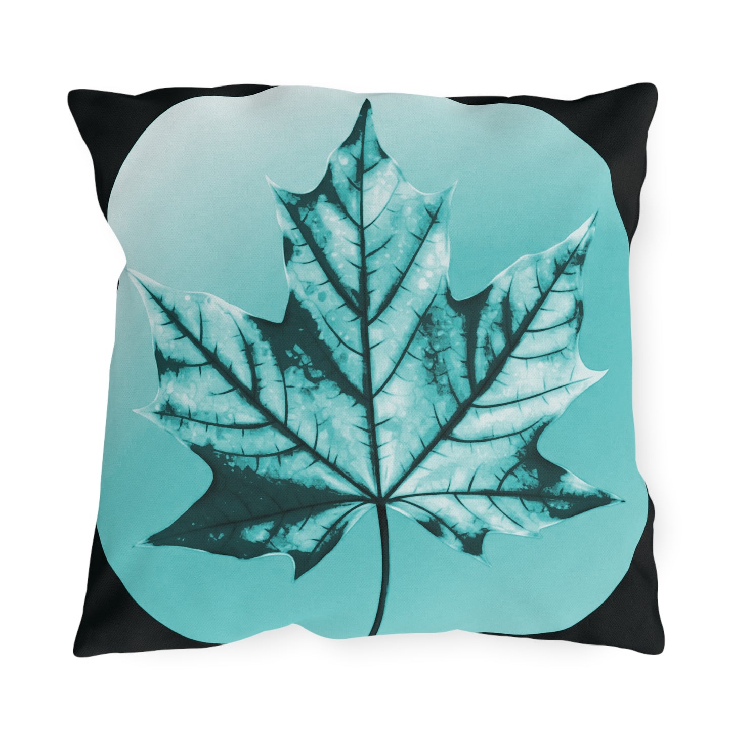 Tif Green Maple Leaf 18" x 18" Outdoor Pillow