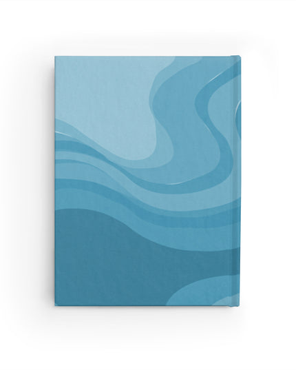 Sky Blue Wavey 5" x 7" Journal - 128 Blank pages