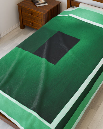 Mint Shadow Velveteen Plush Blanket, 60" x 80"