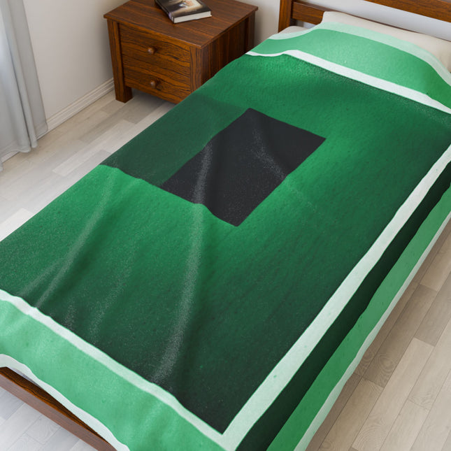 Mint Shadow Velveteen Plush Blanket, 60" x 80"