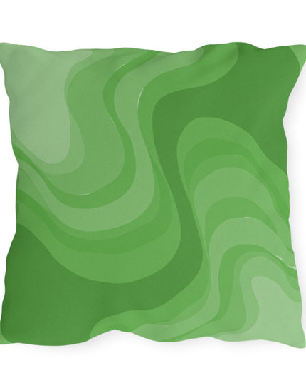 Greenie Meanie Wavey 20" x 20" Outdoor Pillow