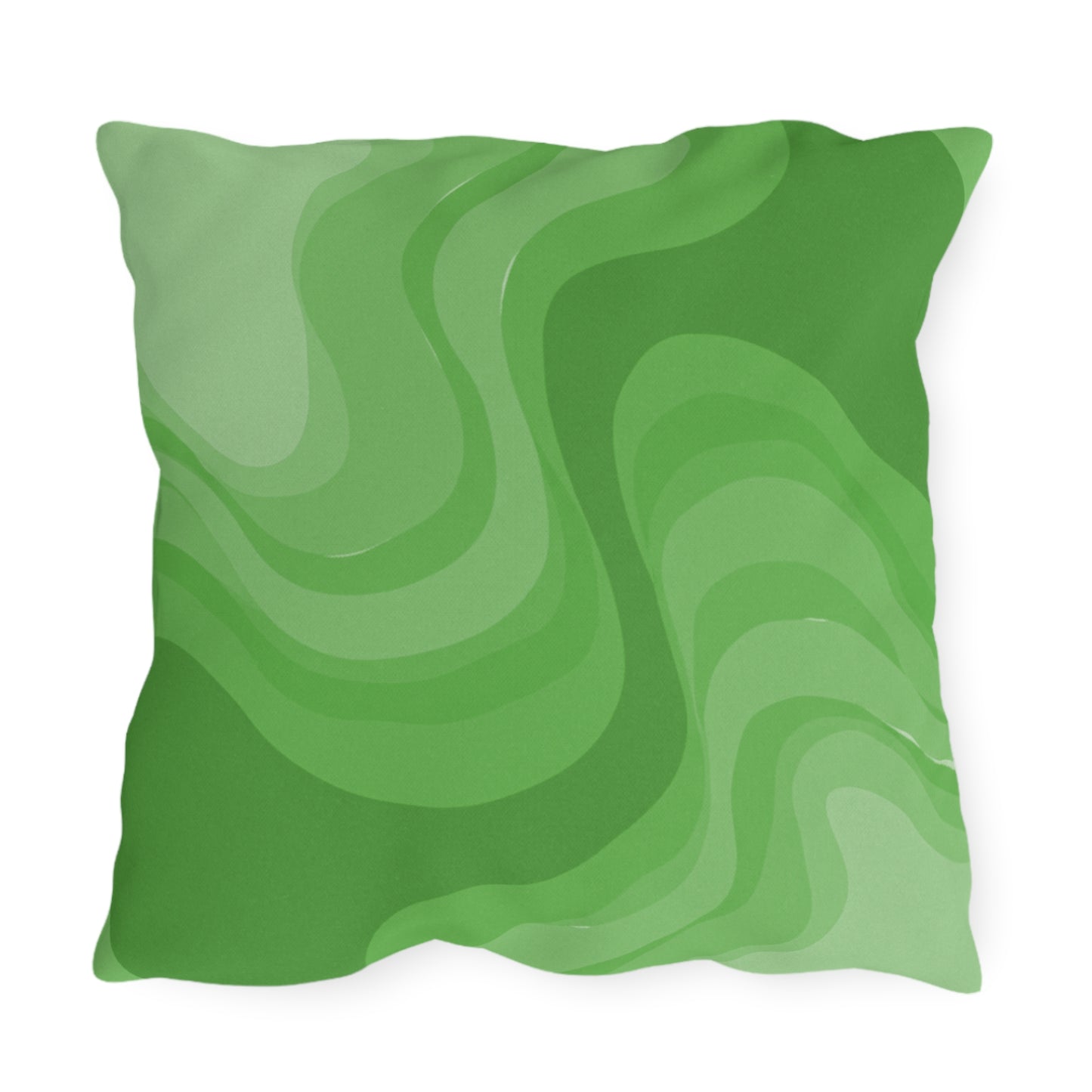 Greenie Meanie Wavey 20" x 20" Outdoor Pillow