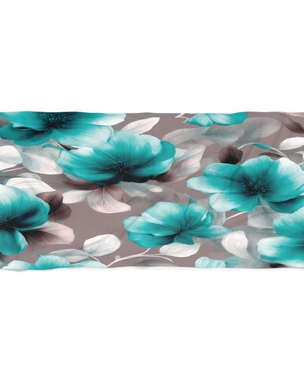 Tif Green Gray Floral Bunch 30" x 60" Beach Towel