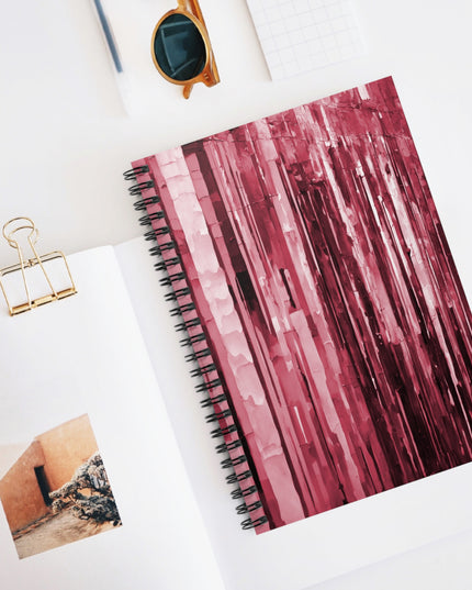 Striped Ruby Spiral Notebook - Ruled Line, 6" x 8", 118 pages