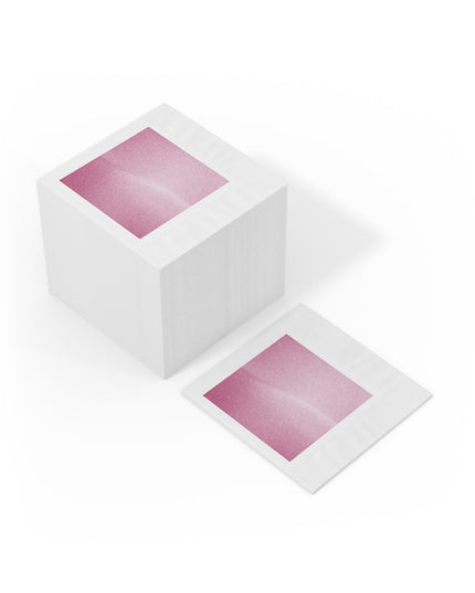 Pinky Blush Fade White Coined Napkins, 6.5" x 6.5"