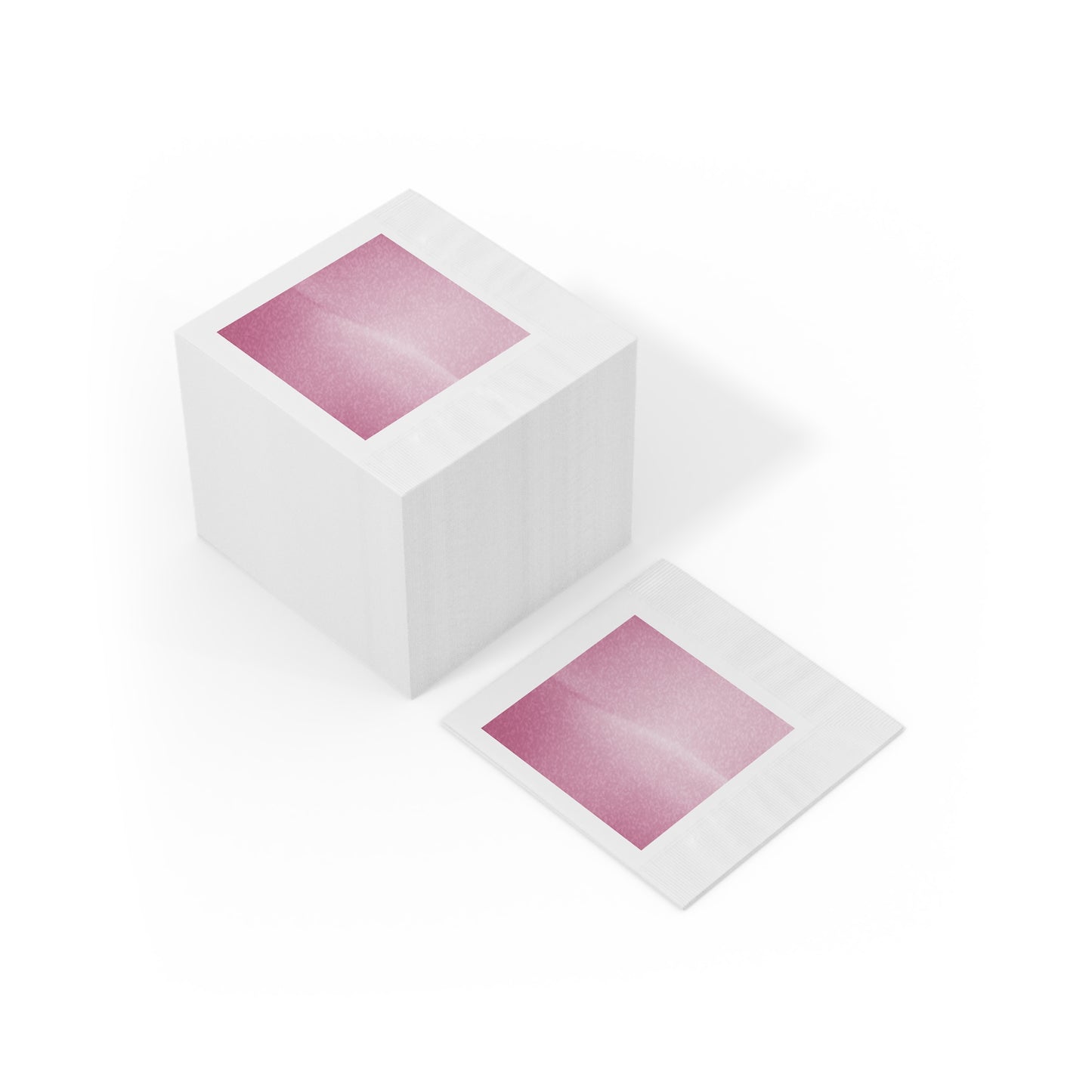 Pinky Blush Fade White Coined Napkins, 6.5" x 6.5"