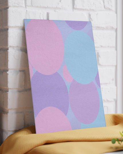 Pastel Purple and Mauve Patches 8" x 11" Glass Cutting Board