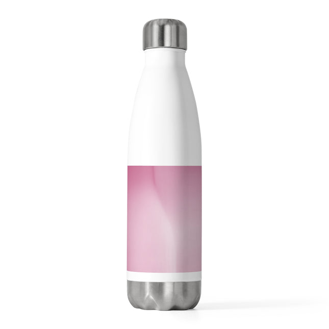 Pink Blush Fade 20oz Insulated White Water Bottle