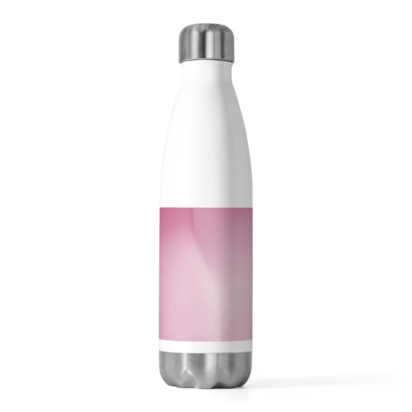 Pink Blush Fade 20oz Insulated White Water Bottle