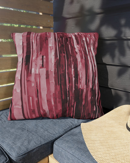 Striped Ruby 20" x 20" Outdoor Pillow
