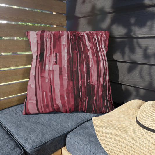 Striped Ruby 20" x 20" Outdoor Pillow