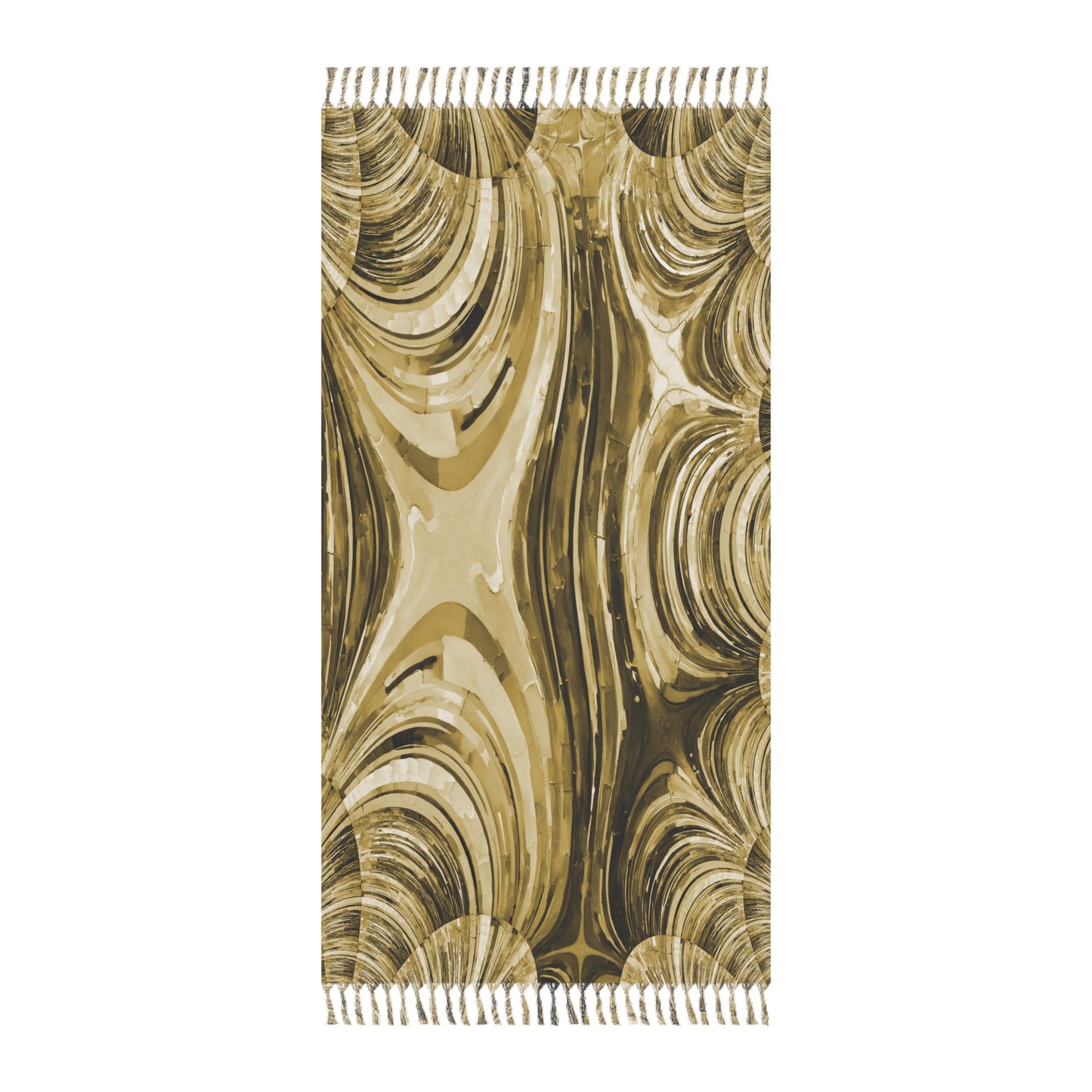 Uzi Spiral Light Brown 38" × 81" Boho Beach Cloth