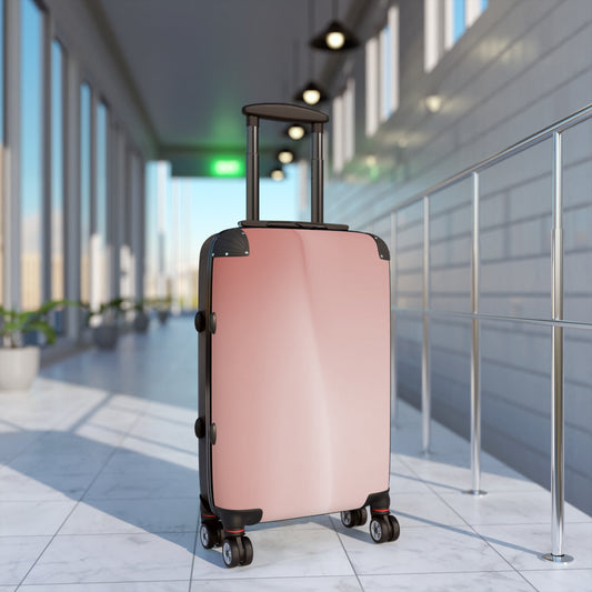 Rose Red Fade Fade Small Suitcase with built in lock, 4 double-wheels, telescopic handle, and ABS back hard-shell