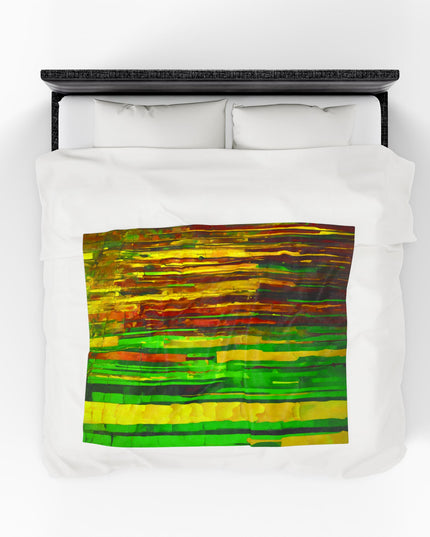 Striped Beta Velveteen Plush Blanket, 50" x 60"