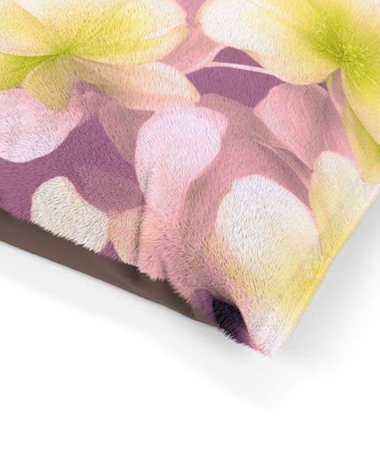 Lemon Blossom Floral Bunch Pet Bed, 40" × 30"