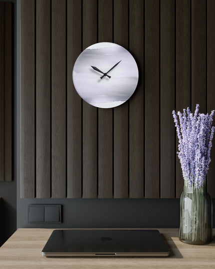 Sephia Sea Dark Fog Acrylic Wall Clock, Round or Square, 10.75" x 10.75"