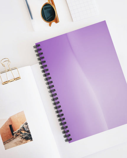 Soft Lavender Fade Wavey Spiral Notebook - Ruled Line, 6" x 8", 118 pages
