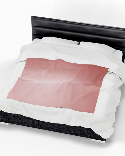 Rose Red Fade Velveteen Plush Blanket, 50" x 60"