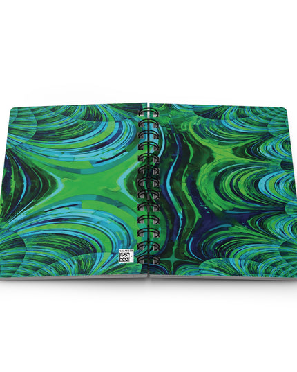 Uzi Spiral Blue Green Bound Journal, 5" x 7" 150 pages