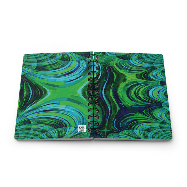 Uzi Spiral Blue Green Bound Journal, 5" x 7" 150 pages