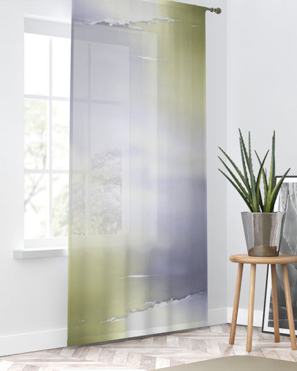 Lavender Sea Golden Fog Window Curtain, 50" x 84", partially transparent