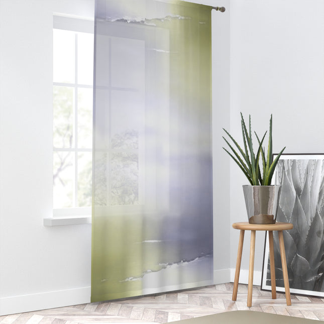 Lavender Sea Golden Fog Window Curtain, 50" x 84", partially transparent
