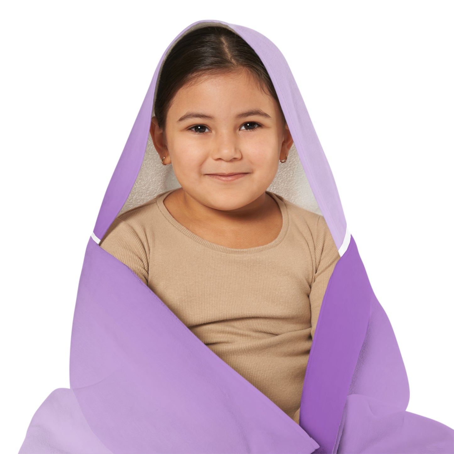 Soft Lavender Fade Youth Hooded Towel, 24" x 48"