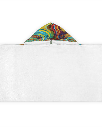 Uzi Spiral Alpha Green Youth Hooded Towel, 24" x 48"