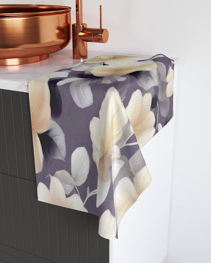 White Blush Floral Bunch Hand Towel, 16" x 28"