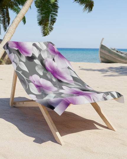 Purple Blossom Floral Bunch 30" x 60" Beach Towel