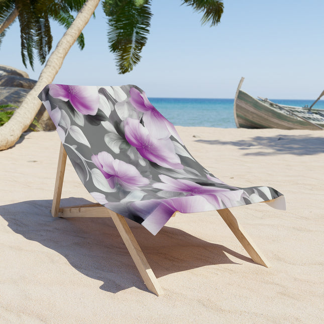 Purple Blossom Floral Bunch 30" x 60" Beach Towel