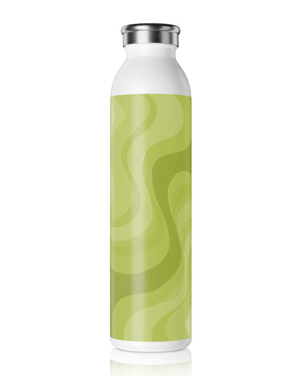Lemon Wavey Slim Water Bottle, 20 oz White