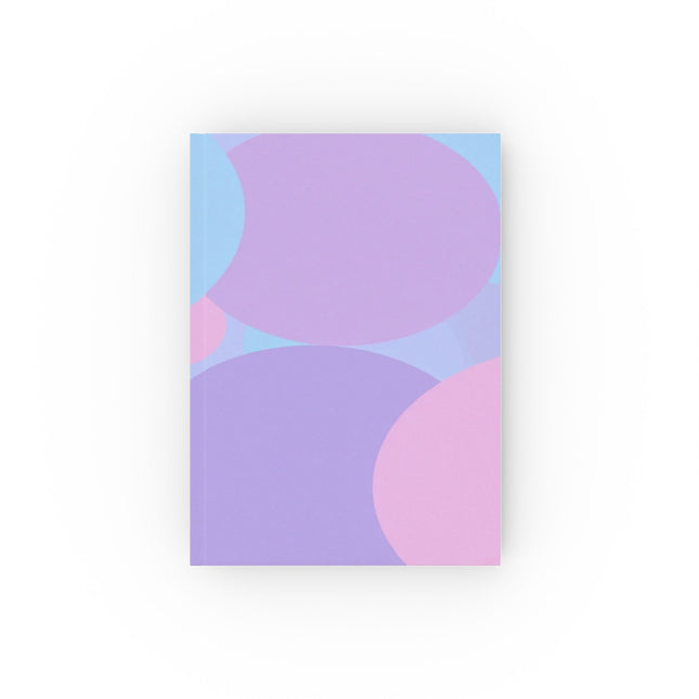 Pastel Purple and Mauve Patches 5.2" x 7.4" Hard Backed Journal with 128 blank pages