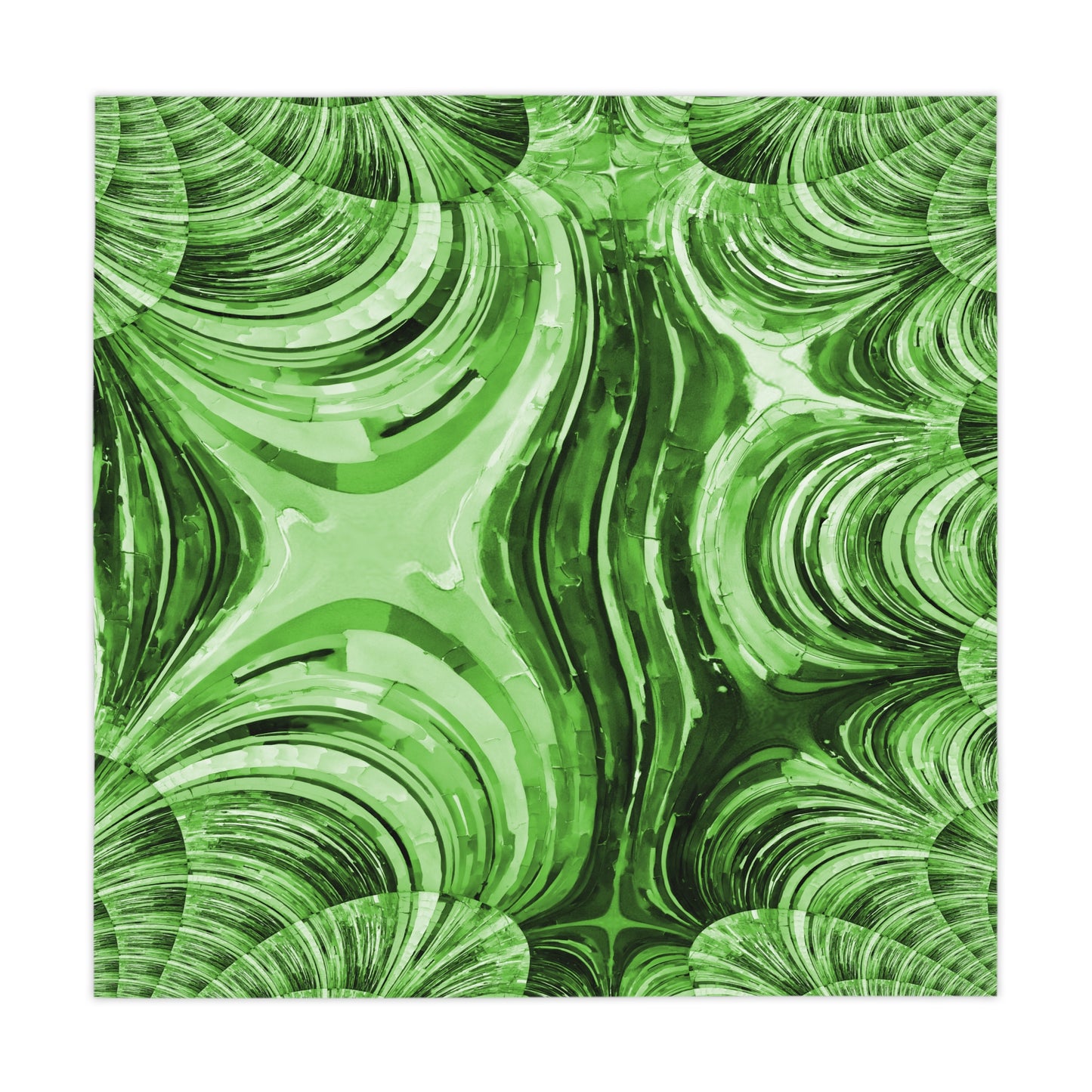 Uzi Spiral Mint Pastel Tablecloth, 55" x 55"