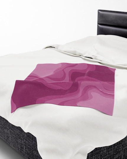Pinky Mauve Wavey Velveteen Plush Blanket, 30" x 40"