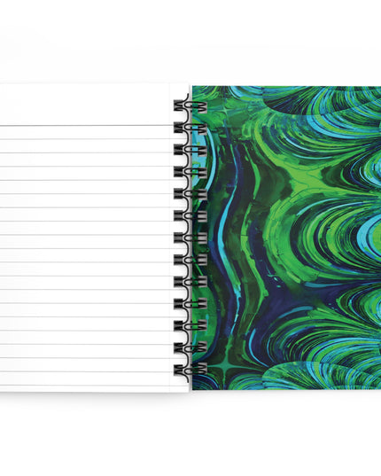 Uzi Spiral Blue Green Bound Journal, 5" x 7" 150 pages