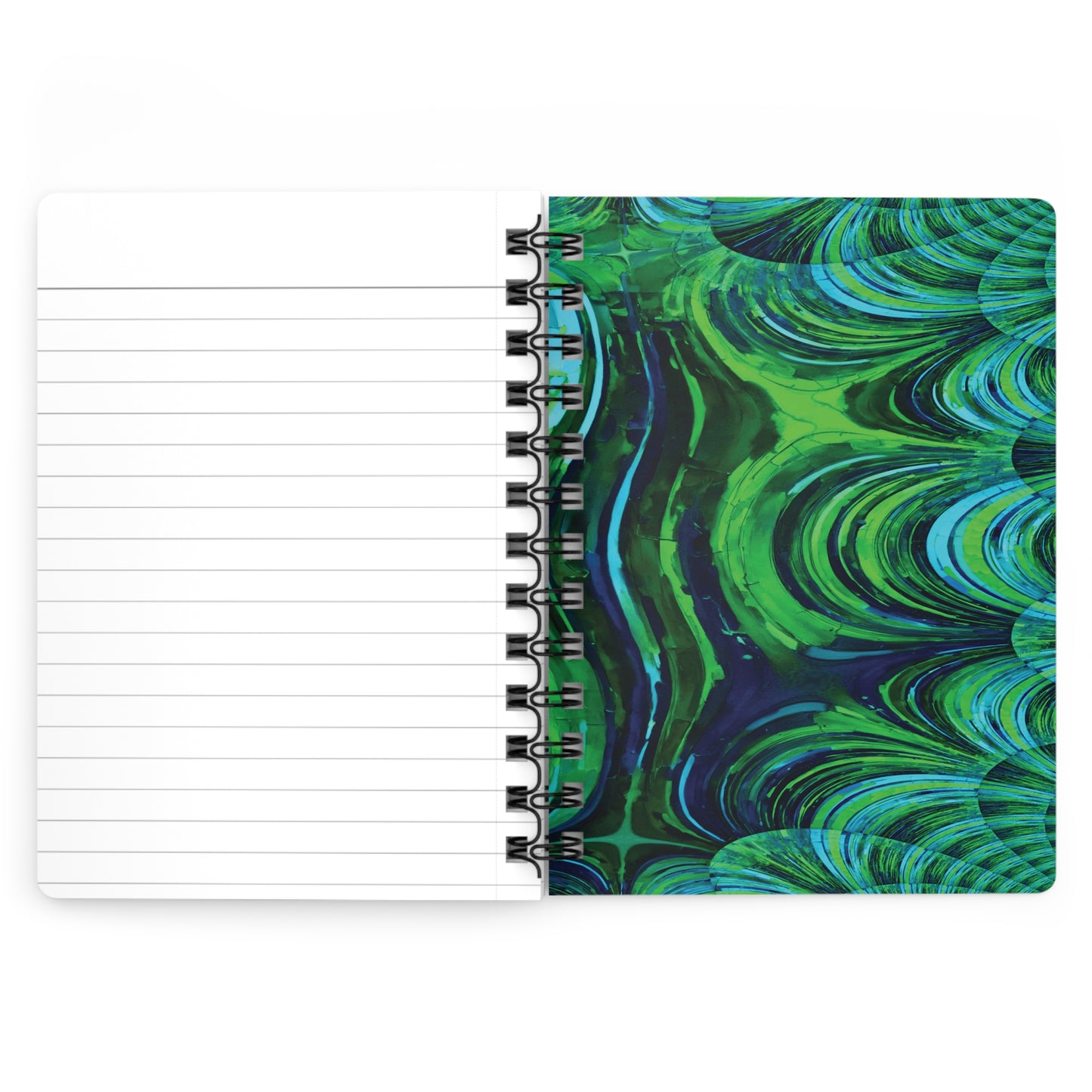 Uzi Spiral Blue Green Bound Journal, 5" x 7" 150 pages